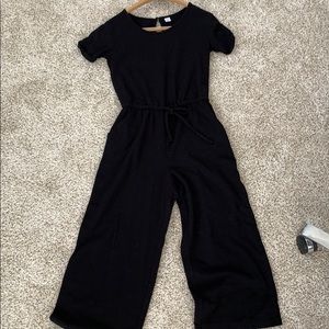 Black wide leg jumper